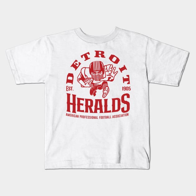 Detroit Heralds Football Kids T-Shirt by MindsparkCreative